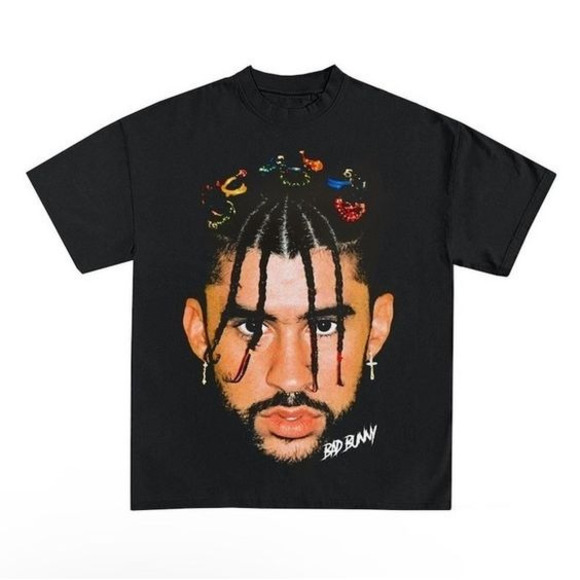 Bad Bunny T-Shirt - Reggaeton Music Concert Tee Shirt - Picture 1 of 4